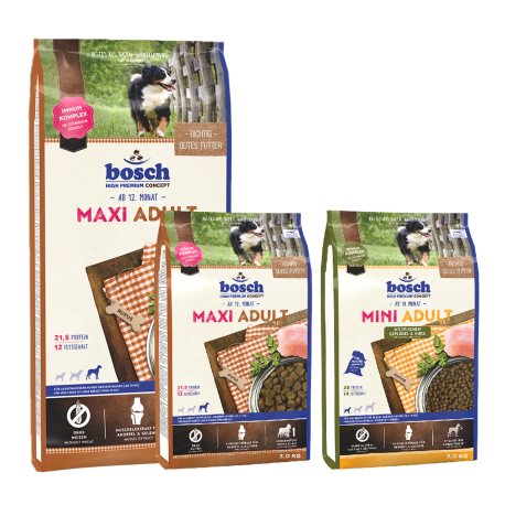Bosch MAXI ADULT 18kg + Mini Paukštiena soros 3kg Bosch MAXI ADULT 18kg + Mini Paukštiena soros 3kg